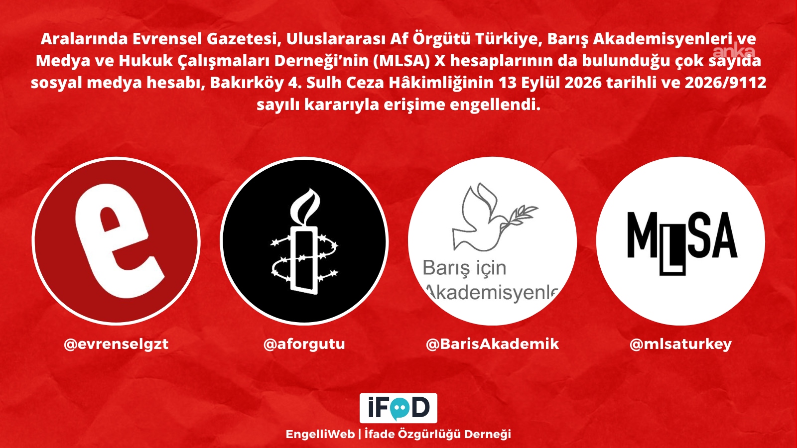 Evrensel Gazetesi ve Örgütler, X’de Engellendi!